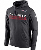 Men's New England Patriots Nike Sideline Circuit Pullover Performance Hoodie - Anthracite FengYun,baseball caps,new era cap wholesale,wholesale hats